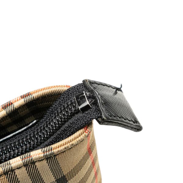 Pre-owned Burberry Haymarket Check Canvas Handbag Brown