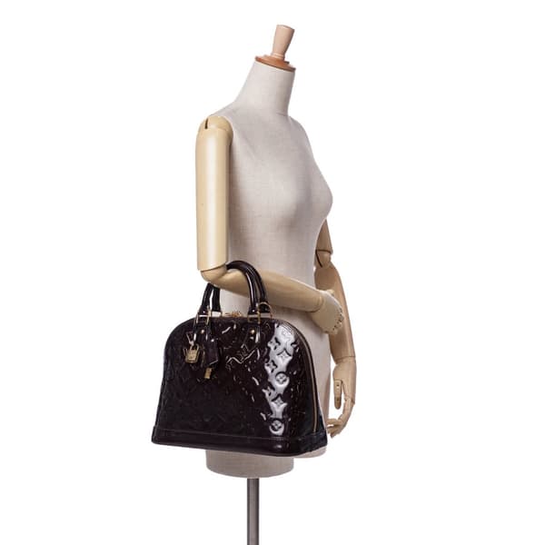 Pre-owned Louis Vuitton Monogram Vernis Alma PM Purple