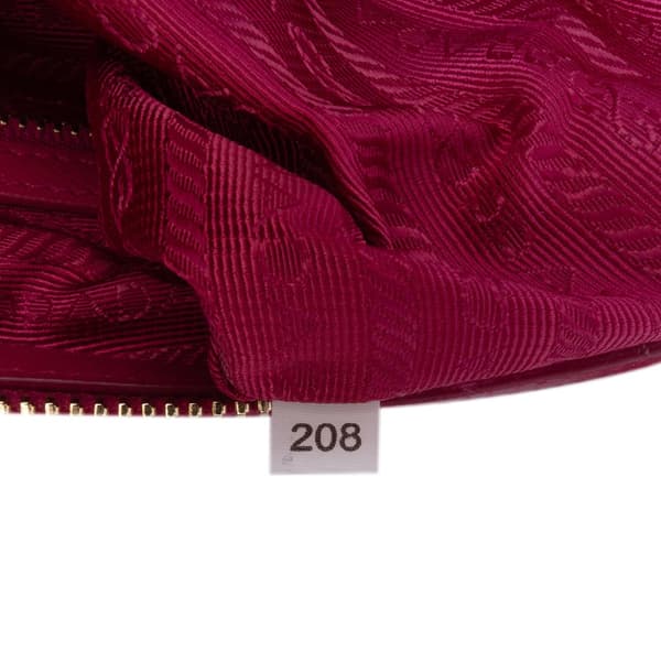 Pre-owned Prada Saffiano Trimmed Tessuto Satchel Pink
