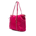 Miniatyrbilde 2 av 10: Pre-owned Prada Saffiano Trimmed Tessuto Satchel Pink