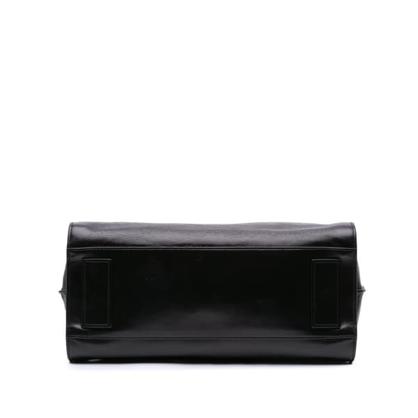 Pre-owned Saint Laurent Textured Patent Sac De Jour North South Satchel Black