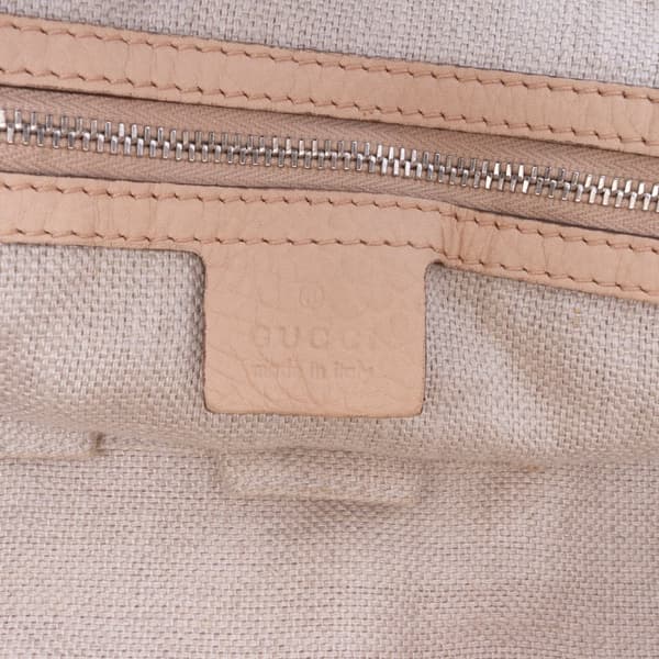 Pre-owned Gucci Large GG Canvas Icon Bit Satchel Brown