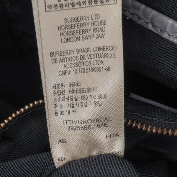Pre-owned Burberry Medium Grained Calfskin Alchester Satchel Gray