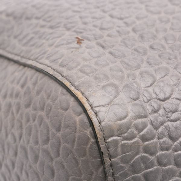 Pre-owned Burberry Medium Grained Calfskin Alchester Satchel Gray