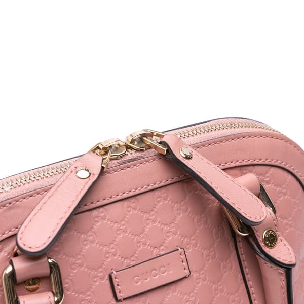 Pre-owned Gucci Mini Microguccissima Dome Satchel Pink