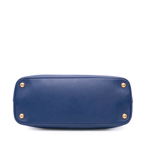 Pre-owned Prada Large Saffiano Cuir Dome Bag Blue