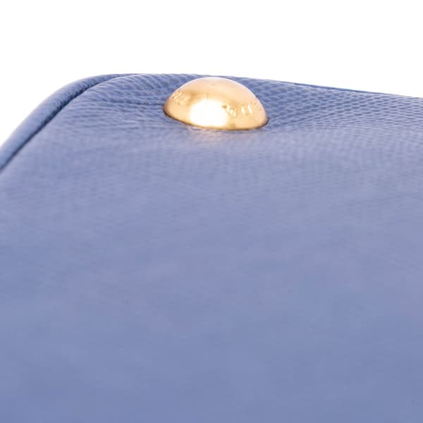 Pre-owned Prada Large Saffiano Cuir Dome Bag Blue