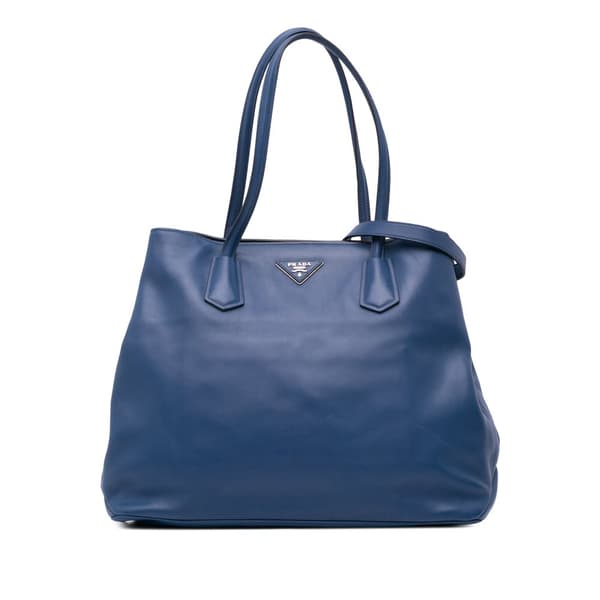Pre-owned Prada Leather Satchel Blue