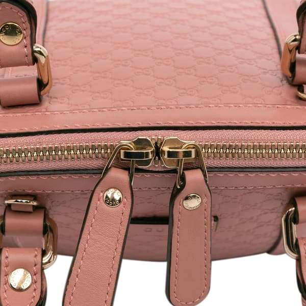 Pre-owned Gucci Mini Microguccissima Dome Satchel Pink