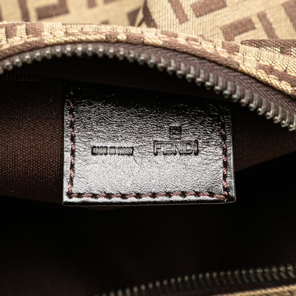 Pre-owned Fendi Zucchino Handbag  Brown