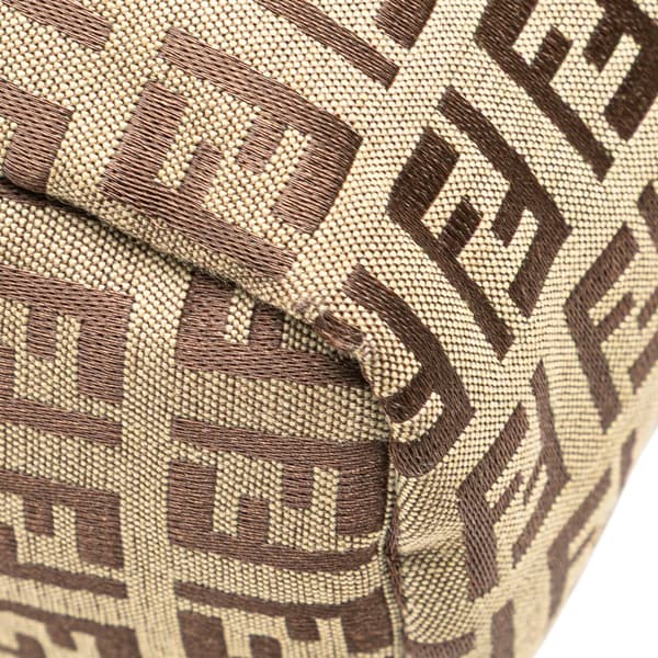Pre-owned Fendi Zucchino Handbag  Brown