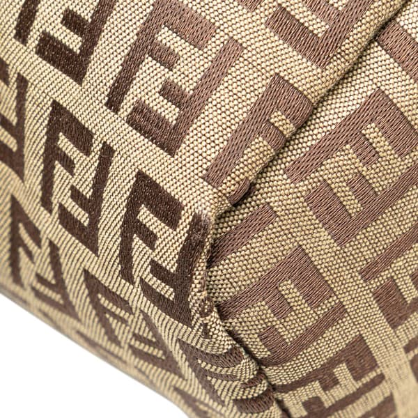 Pre-owned Fendi Zucchino Handbag  Brown