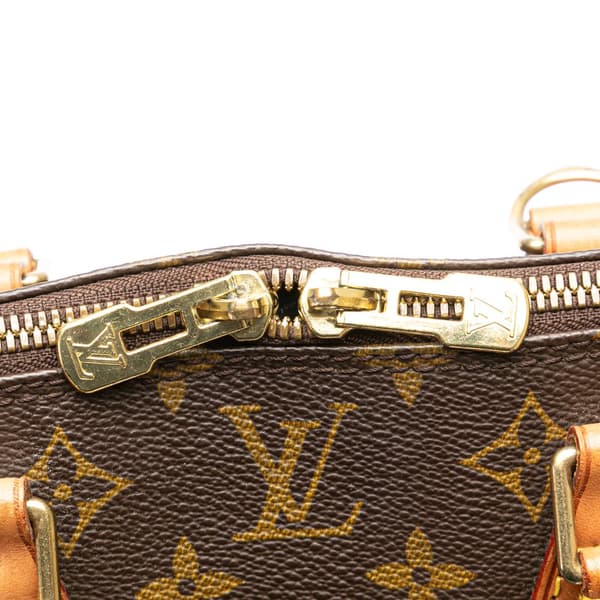 Pre-owned Louis Vuitton Monogram Alma PM Brown