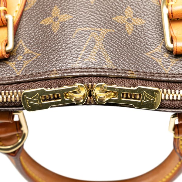 Pre-owned Louis Vuitton Monogram Alma PM Brown