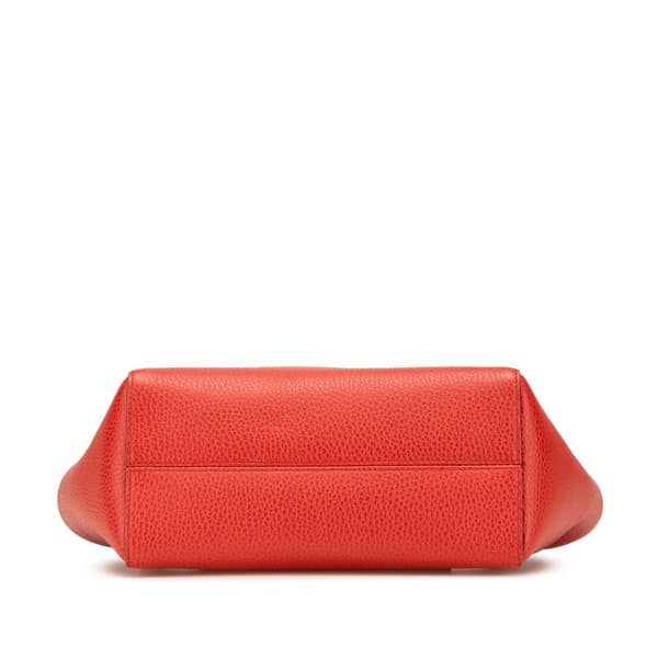 Pre-owned Gucci Mini Leather Swing Handbag Red