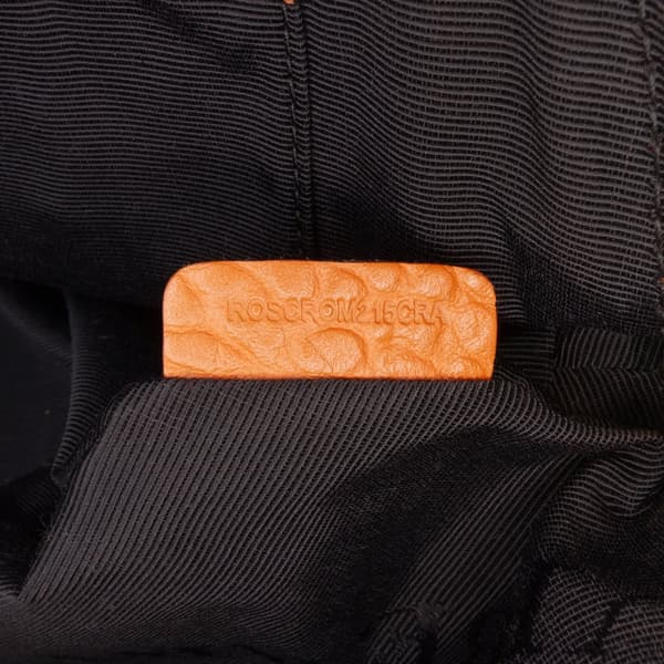 Pre-owned Burberry Small Heritage Grain Check Embossed Orchard Bowling Bag Orange