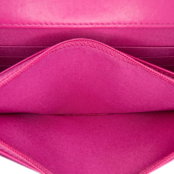 Pre-owned Chanel Tweed 19 Wallet On Chain Pink