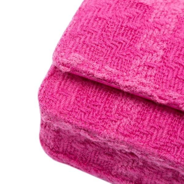 Pre-owned Chanel Tweed 19 Wallet On Chain Pink