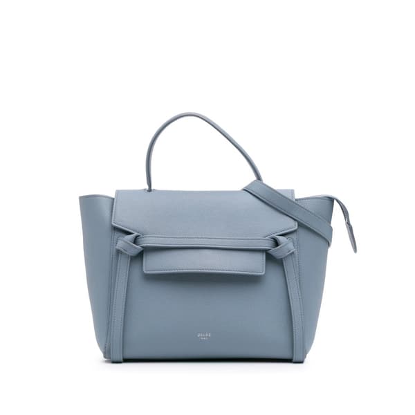 Pre-owned Celine Micro Grained Calfskin Belt Bag Blue