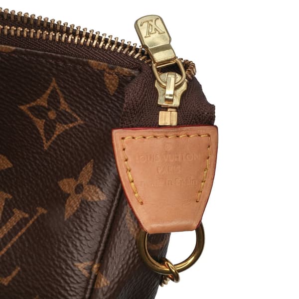 Pre-owned Louis Vuitton Monogram Mini Pochette Accessoires Brown