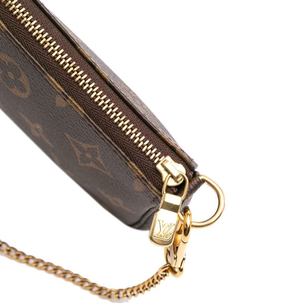 Pre-owned Louis Vuitton Monogram Mini Pochette Accessoires Brown