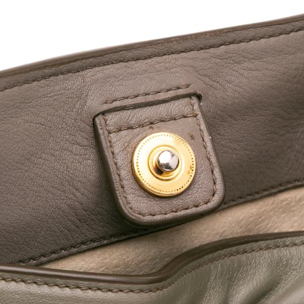 Pre-owned Prada Soft Calf Satchel Gray