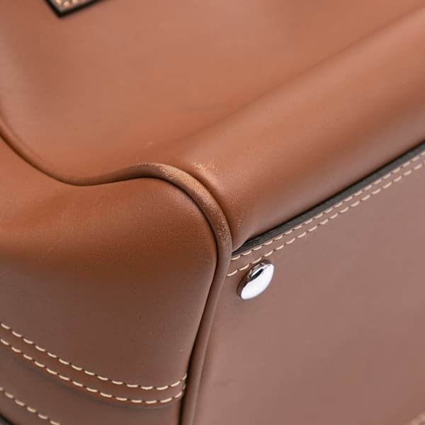 Pre-owned Burberry Small Smooth Calfskin Cube Satchel Brown