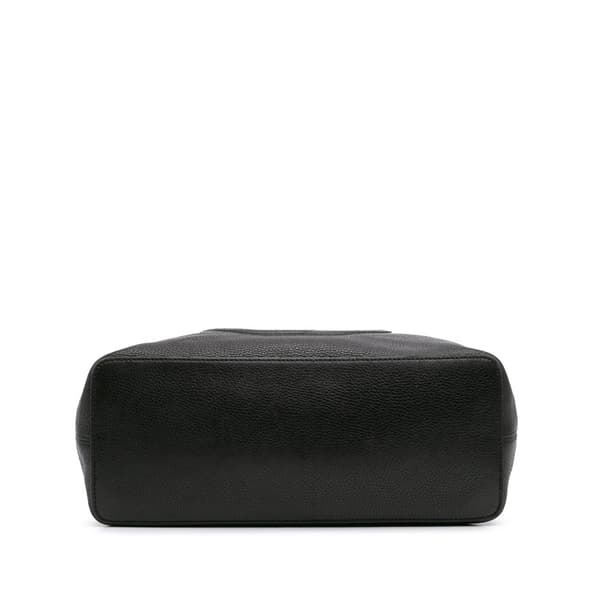 Pre-owned Gucci Large Pebbled Calfskin Soho Convertible Hobo Black