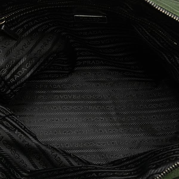 Pre-owned Prada Tessuto Handbag Green