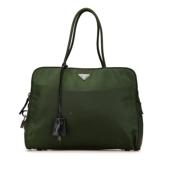 Pre-owned Prada Tessuto Handbag Green