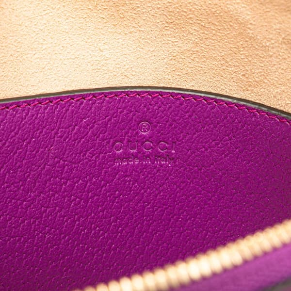 Pre-owned Gucci Mini Dollar Calfskin Bamboo Diana Dome Satchel Purple