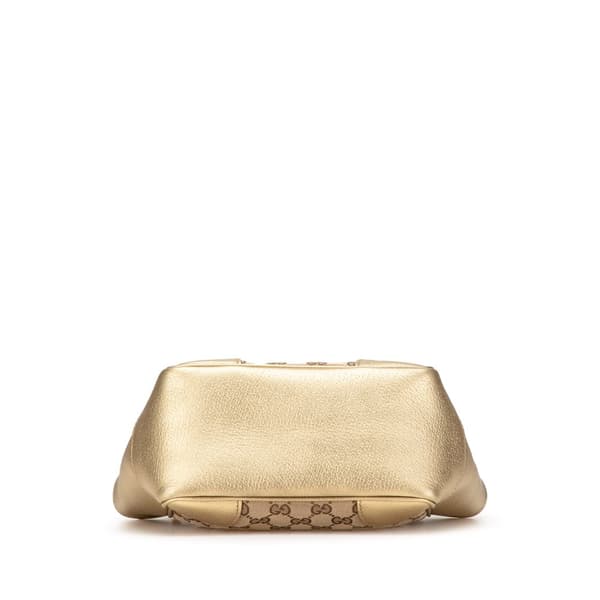 Pre-owned Gucci Small GG Canvas Bree Satchel Brown
