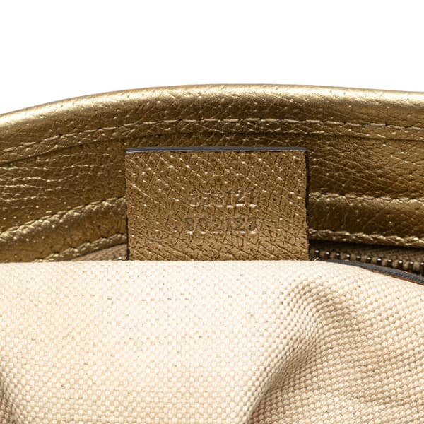 Pre-owned Gucci Small GG Canvas Bree Satchel Brown