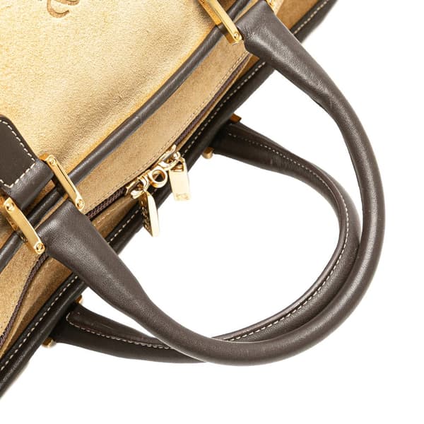 Pre-owned LOEWE Suede Amazona 40 Brown