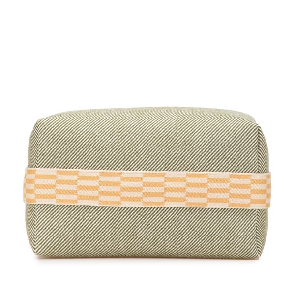 Pre-owned Hermès Large Wool Bride A Brac H Natte Case Green