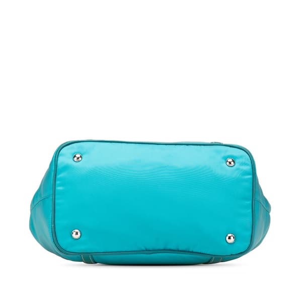 Pre-owned Prada Tessuto Satchel Blue