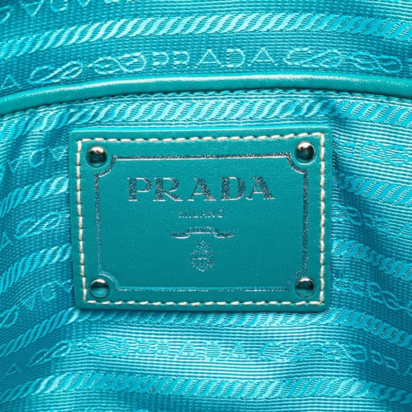 Pre-owned Prada Tessuto Satchel Blue