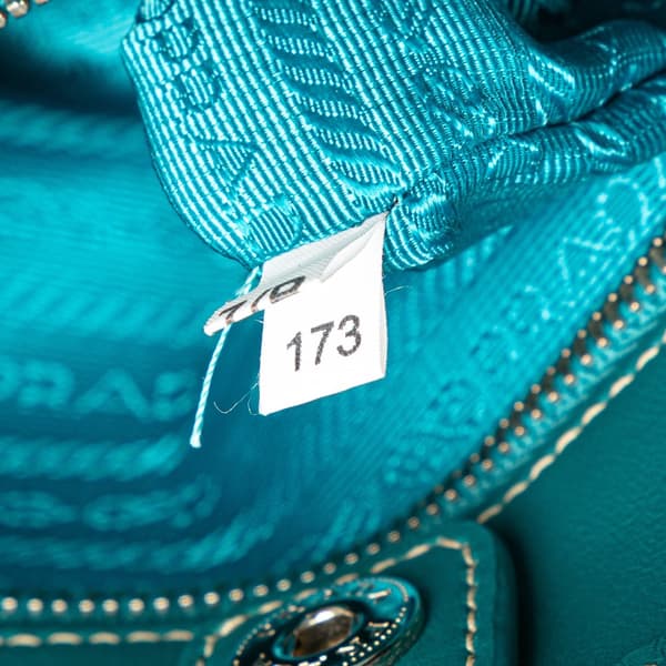 Pre-owned Prada Tessuto Satchel Blue