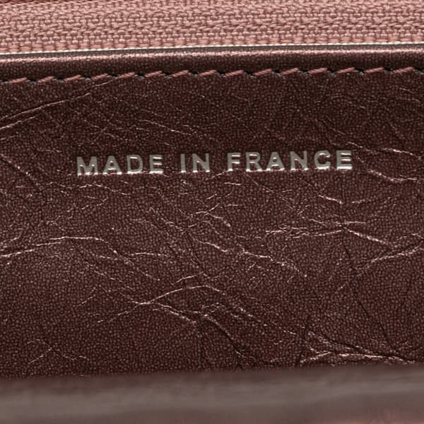 Pre-owned Chanel Reissue 2.55 Quilted Metallic Aged Calfskin Wallet on Chain Pink