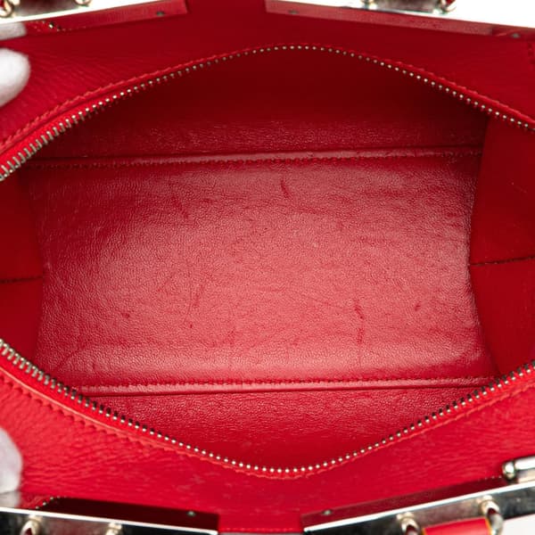 Pre-owned Fendi Mini Calfskin 3Jours Satchel Red