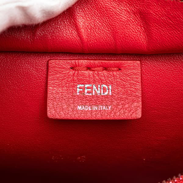 Pre-owned Fendi Mini Calfskin 3Jours Satchel Red
