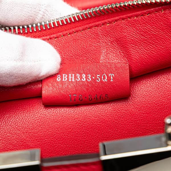 Pre-owned Fendi Mini Calfskin 3Jours Satchel Red