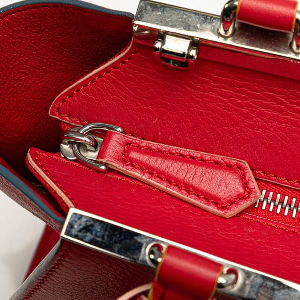Pre-owned Fendi Mini Calfskin 3Jours Satchel Red