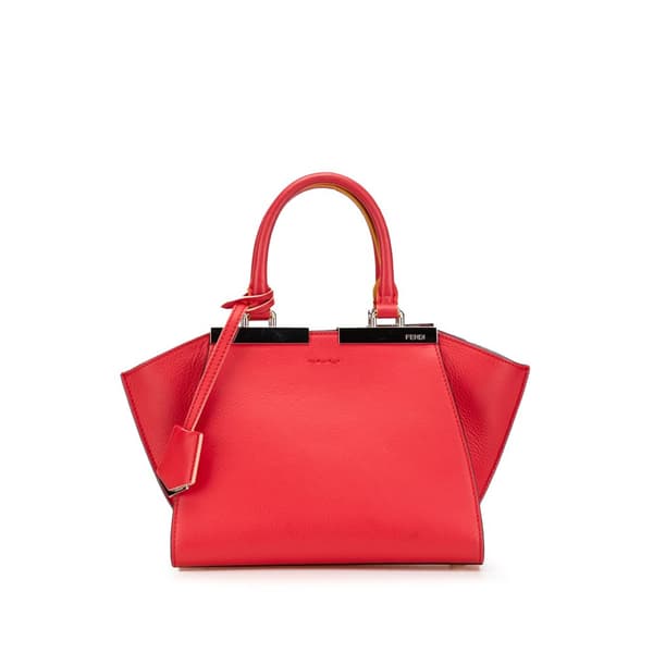Pre-owned Fendi Mini Calfskin 3Jours Satchel Red