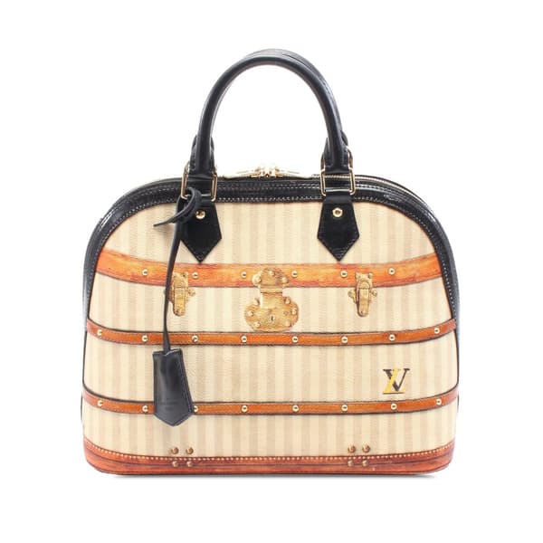 Pre-owned Louis Vuitton Transformed Canvas Time Trunk Alma PM Brown
