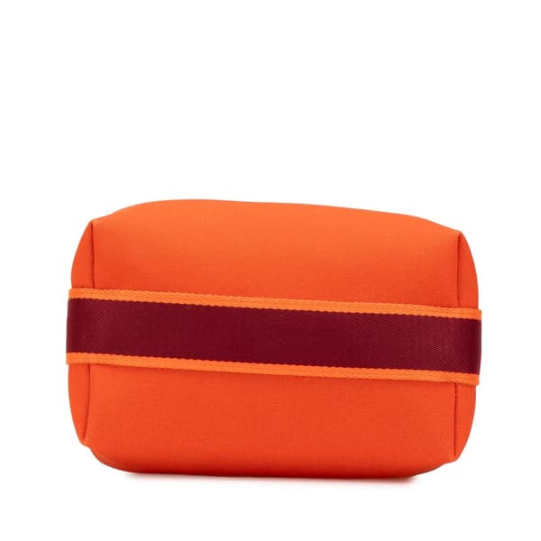 Pre-owned Hermès Small Toile Bride A Brac Orange