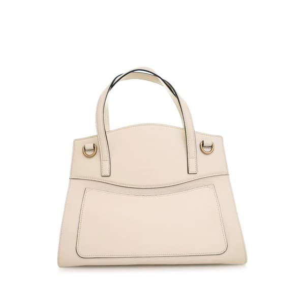 Pre-owned Gucci Medium Web Linea Butterfly Totem Satchel White