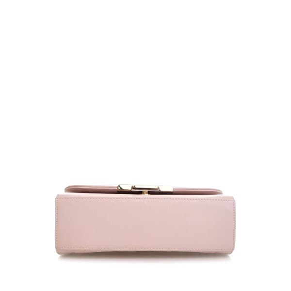 Pre-owned Chanel Small Quilted Grained Calfskin Label Click Flap Pink