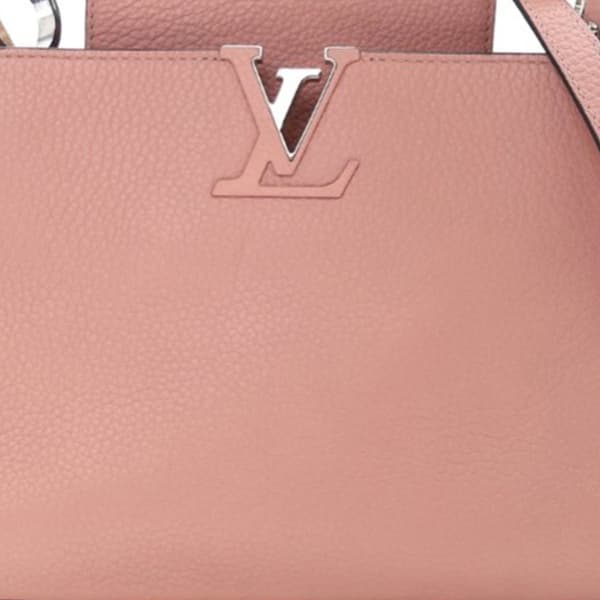 Pre-owned Louis Vuitton Taurillon Capucines PM Pink