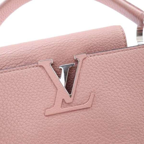 Pre-owned Louis Vuitton Taurillon Capucines PM Pink